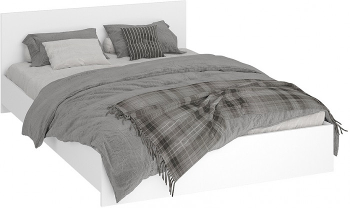 Кровать 140х200 с основанием ДСП Ронда КР-140, белый