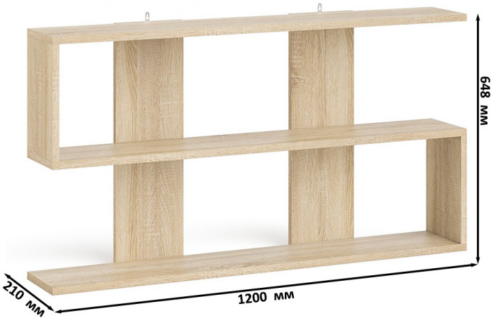 Мори компьютерный стол МС-2 + Шкаф МШ1200.1 + Полка 1200, дуб сонома