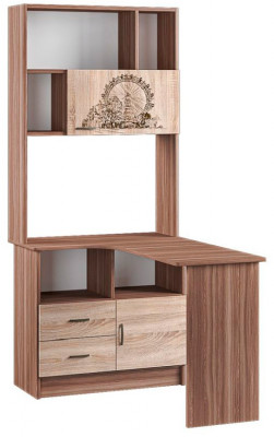 Орион стол угловой универсальный ясень шимо/дуб сонома