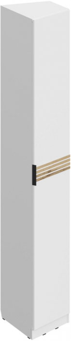 Шкаф-пенал угловой (скошенный) правый ШК-4120, Белый/Профиль МДФ Дуб вотан