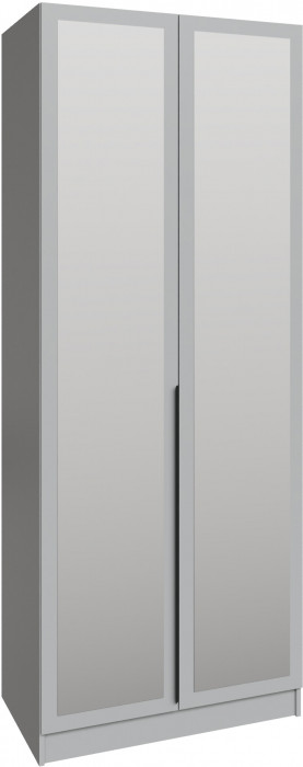 Шкаф Мадрид (0,9) с зеркалом, Камень серый