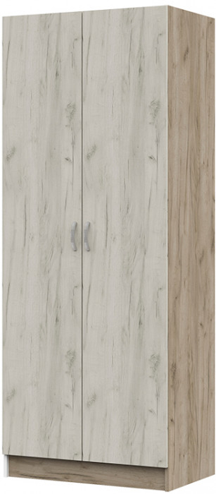 ШК 556 Бася ЛДСП шкаф с перегородкой дуб крафт серый/дуб крафт белый