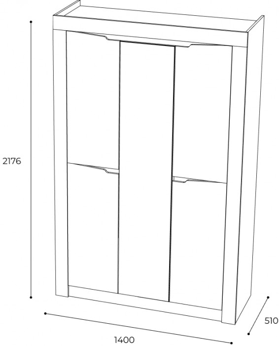 Шкаф для одежды и белья Леонардо