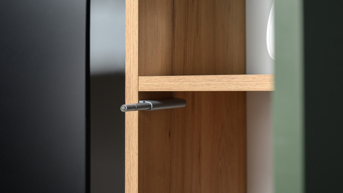 Стол компьютерный Комфорт 12.71, цвет гикори рокфорд натуральный/дымчатый зелёный, ШхГхВ 116,7х60,2х165,4 см., НЕ универсальная сборка