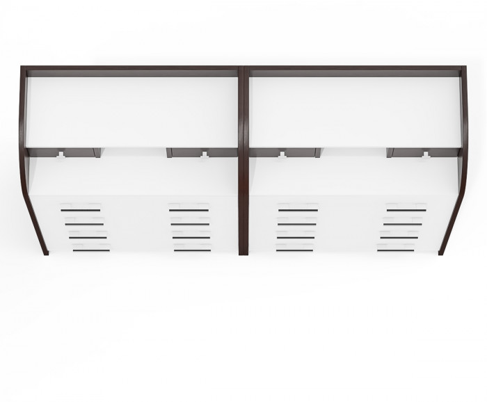 Два комода С-МД-К6 (Шесть), цвет венге/белый шагрень, ШхГхВ 160х43х110 см., 6 ящиков