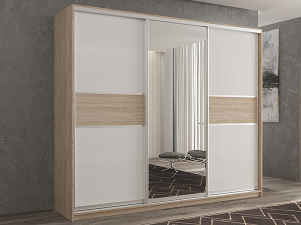 Шкаф-купе Кааппи 10 Сонома Светлый 180х60х230 см