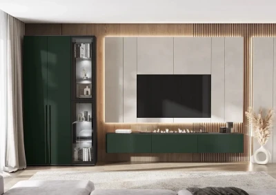 Модульная гостиная Норд, Графит/Изумрудный