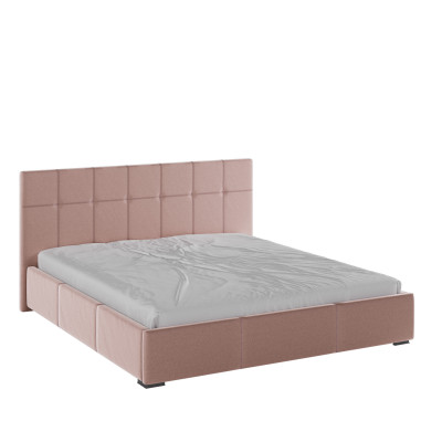 Рио Кровать интерьерная 180 пыльная роза квадрат, ортопед