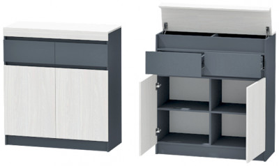 Иннэс-10 Комод, Графит\Ясень Анкор Св.