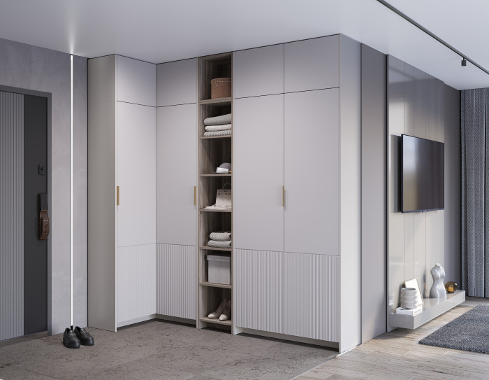 Шкаф угловой "Пандора" ШКУ-07, Кашемир/Айриш MF03