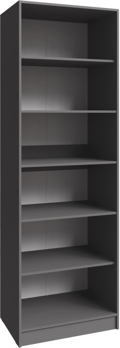 Шкаф Мадрид (0,75) с полками без зеркала, Графит серый