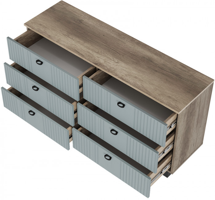 Комод "Олива" КМ-04 Дуб каньон/MF11 Шарли бриз