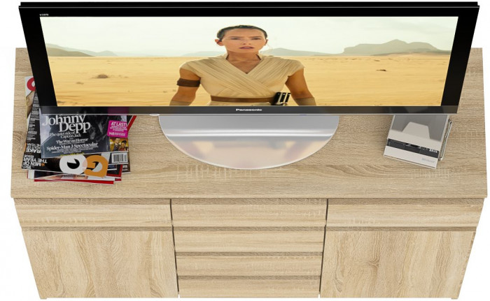 Мори Комод МК1200.4, цвет дуб сонома, ШхГхВ 120,4х41х94 см.