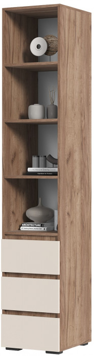 Хелен ПН 02 Пенал открытый (0,400х2,100х0,460) кашемир/дуб крафт табачный