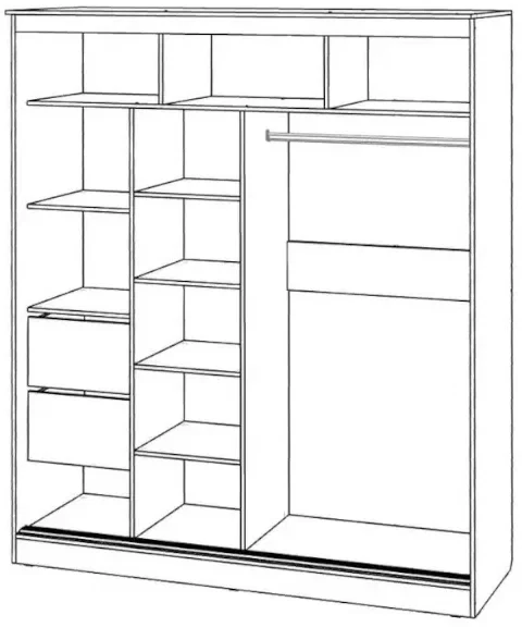Шкаф-купе Элегант №7 2,0м, Кашемир