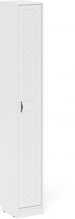 Прихожая П-6 Компоновка № 26, цвет белая шагрень/фасады МДФ белое дерево фрезеровка ромб, ШхГхВ 150х50х210 см., универсальная сборка