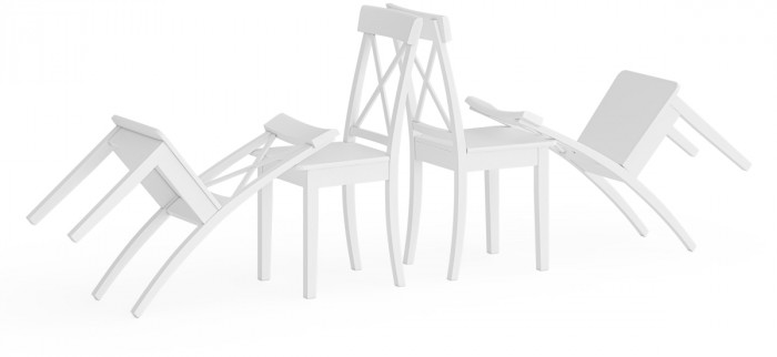 Четыре стула Мебель--24 Гольф-14 разборных, белый