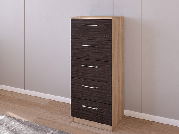 Комод 02/23 45х40х110 Сонома/Венге