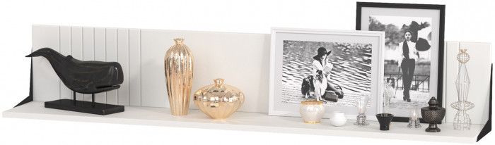 Валенсия Гостиная № 062, цвет ЛДСП белый шагрень/МДФ белый шагрень, ШхГхВ 243,1х38,3х225,2 см., ниша для ТВ 133х38х117 см.