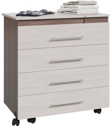 Комод с гладильной доской 4-44300бод.темсв, цвет бодега тёмный/бодега светлый, ШхГхВ 75х43х84 см., разложенный 169х43х91 см.