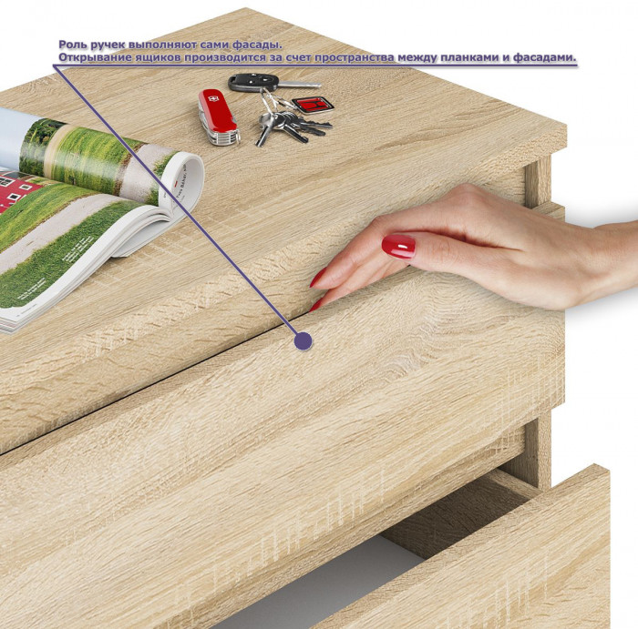 Мори Стол компьютерный МС-16 правый + Комод МК1200.4, цвет дуб сонома, ШхГхВ 244,8х84,9х94 см., выдвижные ящики справа, НЕ универсальная сборка