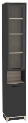 Шкаф книжный Аурелио 9, антрацит