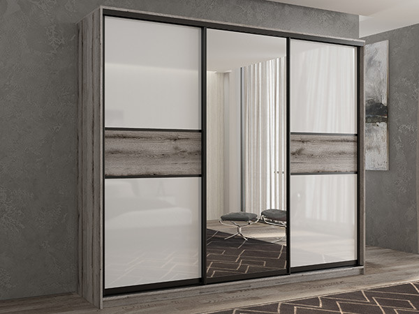 Шкаф-купе Кааппи 10 Эвок Окаменелый 200х60х230 см