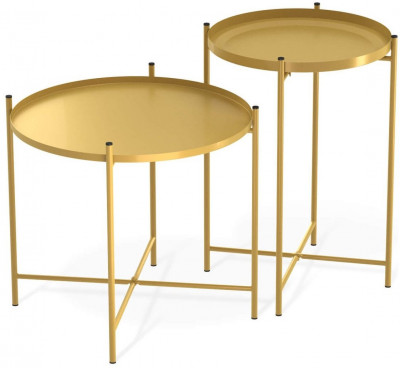 Двойной кофейный столик Sheffilton SHT-CT8/CT8-2 золото (золото)