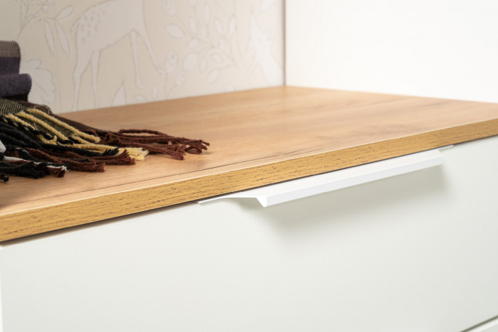 Октава Прихожая 52, цвет белый шагрень/серый графит/дуб крафт золотой/фасады МДФ белый шагрень/серый графит, ШхГхВ 162х35,4х197,6 см., ун. сборка