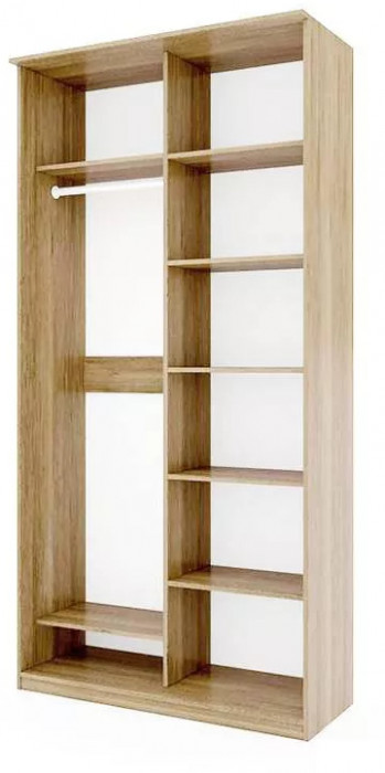 Шкаф купе Модерн 1190х600 2-х дверный 2-х секционный фотопечать №4 ясень