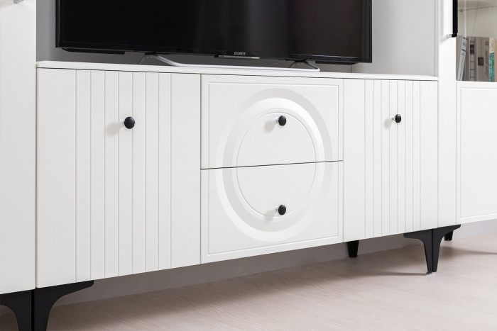 Валенсия Спальня № 41, цвет ЛДСП белый шагрень/МДФ белый шагрень, ортопед есть, сп. м. 1600х2000 мм., б/м