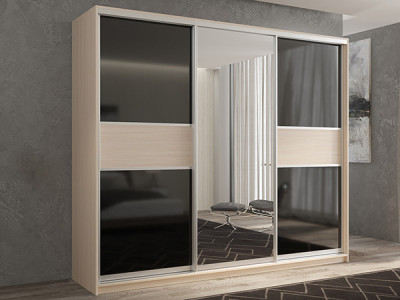 Шкаф-купе Кааппи 9 Дуб молочный 210х45х230 см