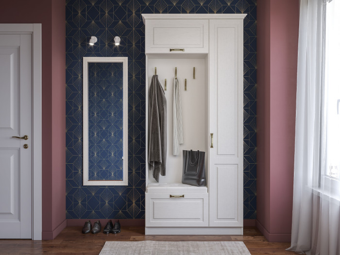 Ливерпуль Зеркало навесное 03.242, цвет ясень ваниль, ШхГхВ 50х2х140 см., навешивается только вертикально