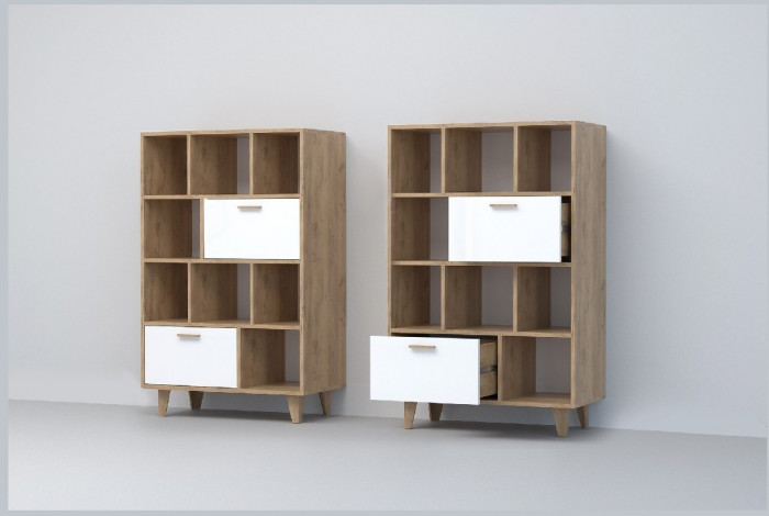 Эго Комод К-1 НГ (Камень Темный/Дуб Крафт Золотой)