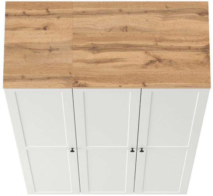 Остин Набор шкафов 01, цвет белый шагрень/дуб крафт золотой, ШхГхВ 120х54,3х229,6 см., универсальная сборка