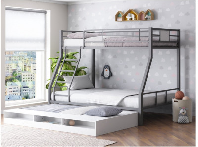 Двухъярусная кровать Гранада 1КВ (Ирландский дуб, Серый)