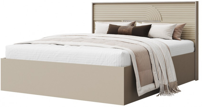 Кровать 180х200 "Монтиз" с подъемным основанием - Персидский жемчуг/Шаде песочный