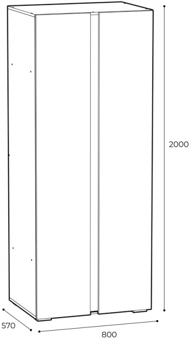 Шкаф распашной Вирола ШК-800
