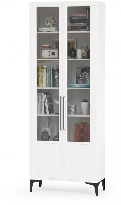 Валенсия Гостиная № 068, цвет ЛДСП белый шагрень/МДФ белый шагрень, ШхГхВ 327,2х38,3х225,2 см., ниша для ТВ 133х38х117 см., универсальная сборка