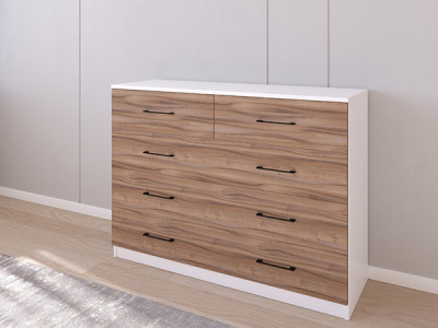 Комод 04/16 120х40х90 Белый/Орех