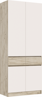 Роджина Шкаф 2-х створчатый, Крафт серый/Кашемир