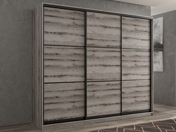 Шкаф-купе Кааппи 4 Эвок Окаменелый 240х45х230 см