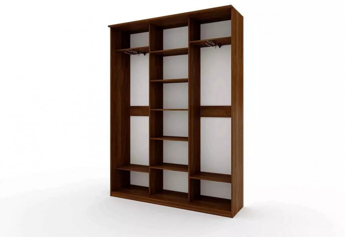 Шкаф купе Модерн 2076х450 3-х дверный 3-х секционный глухой венге/ясень