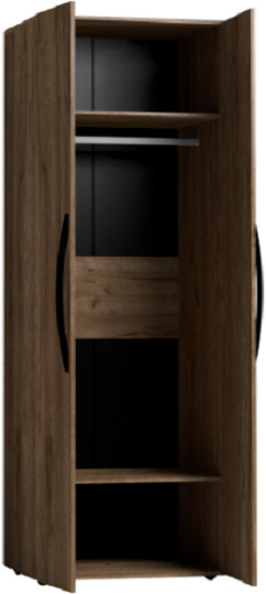 Шкаф для одежды с зеркалами Nature 54, дуб табачный