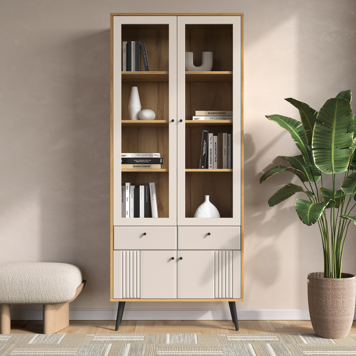 Шкаф-витрина 2-х дверная Вега Саксония