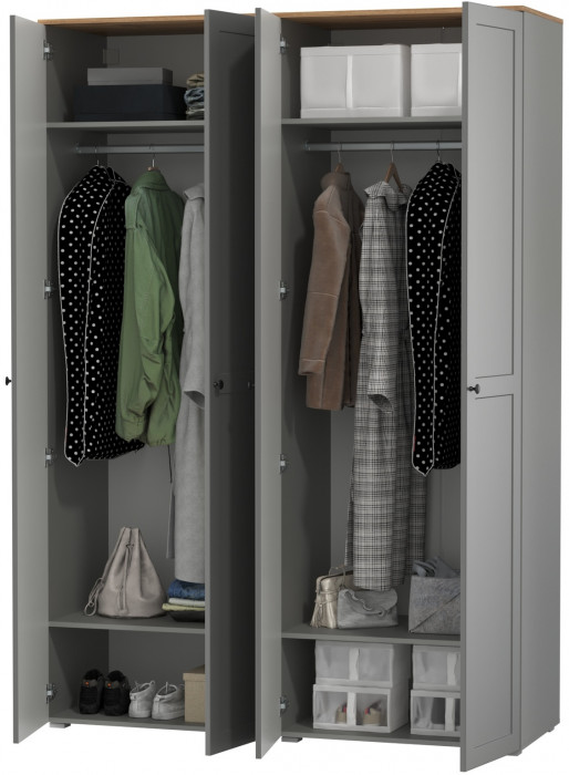 Остин 13.224 Шкаф 2 шт., цвет серый графит/дуб крафт золотой, ШхГхВ 160х54,3х229,6 см.