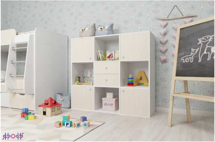 Стеллаж Джери (Венге/Голубой)