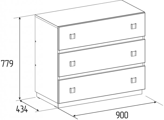 Комод длинный Neo 455, дуб шавиниган