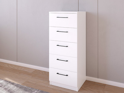 Комод 02/16 45х40х110 Белый/Белый