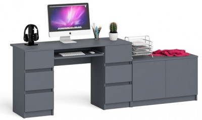 Мори компьютерный стол МС-2 + Тумба МА900.1, графит